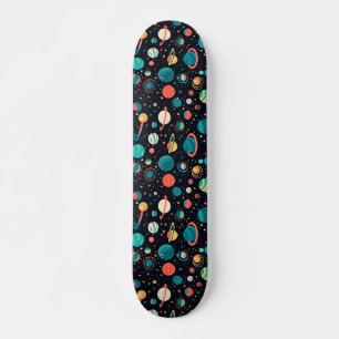 Cosmic Pattern Planets and Stars Skateboard