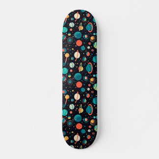 Cosmic Pattern Planets and Stars Skateboard