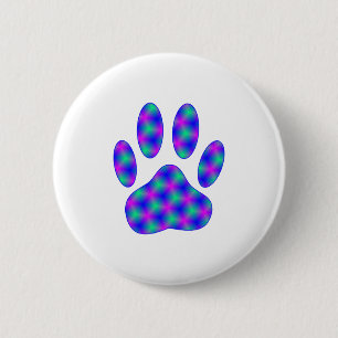 Cosmic Paw Print 2 Inch Round Button