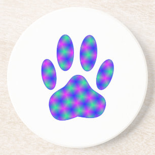 Cosmic Paw Print Coaster
