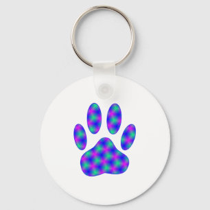 Cosmic Paw Print Keychain