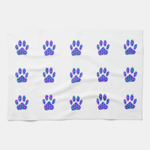 Cosmic Paw Print Kitchen Towel