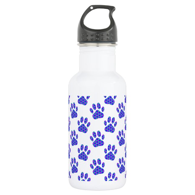 Cosmic Paw Print Pattern 532 Ml Water Bottle (Front)