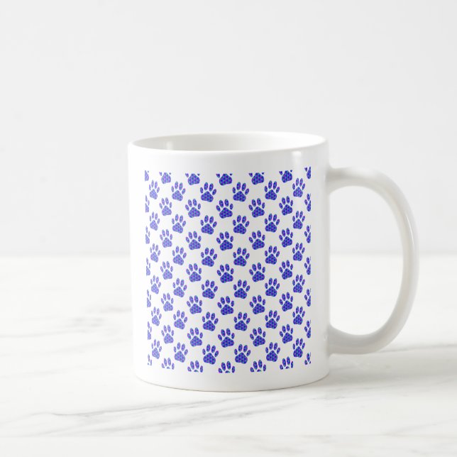 Cosmic Paw Print Pattern Coffee Mug (Right)