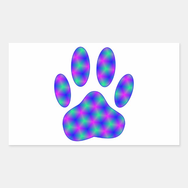 Cosmic Paw Print Sticker (Front)
