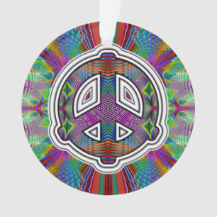 Cosmic Peace Sign Ornament