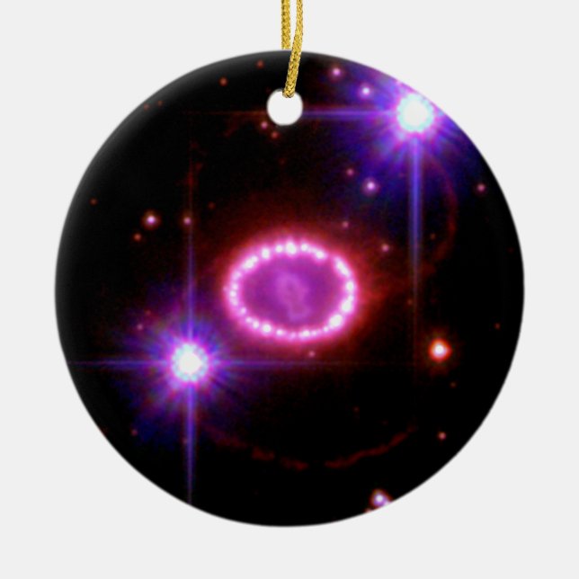 Cosmic Pearls Ceramic Ornament (Front)