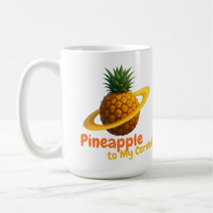 Cosmic Pineapple with Saturn Ring Orbit Coffee Mug