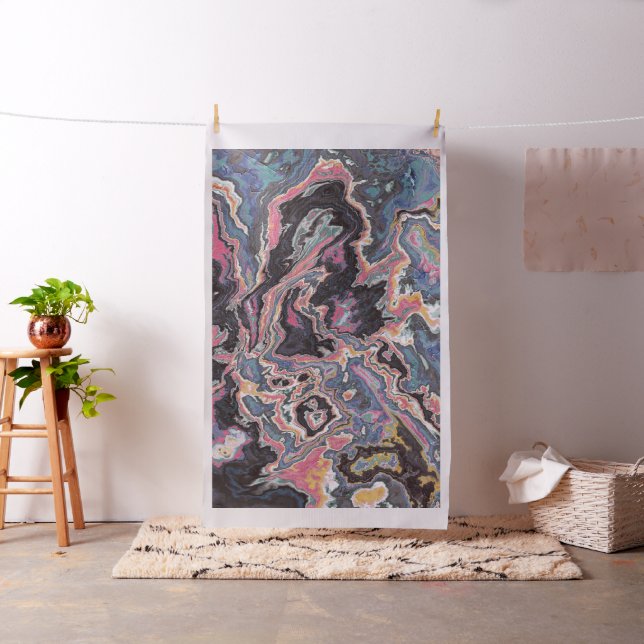Cosmic Pink Marble Fusion Fabric (In Situ)
