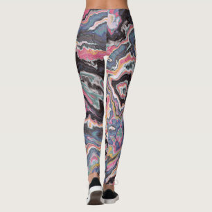 Cosmic Pink Marble Fusion Leggings