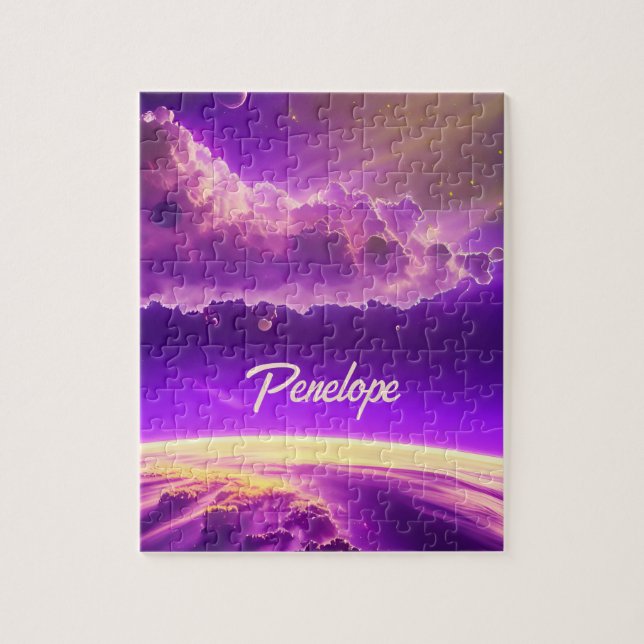 Cosmic Pink Purple Fun Magic Amazing Outer Space Jigsaw Puzzle (Vertical)