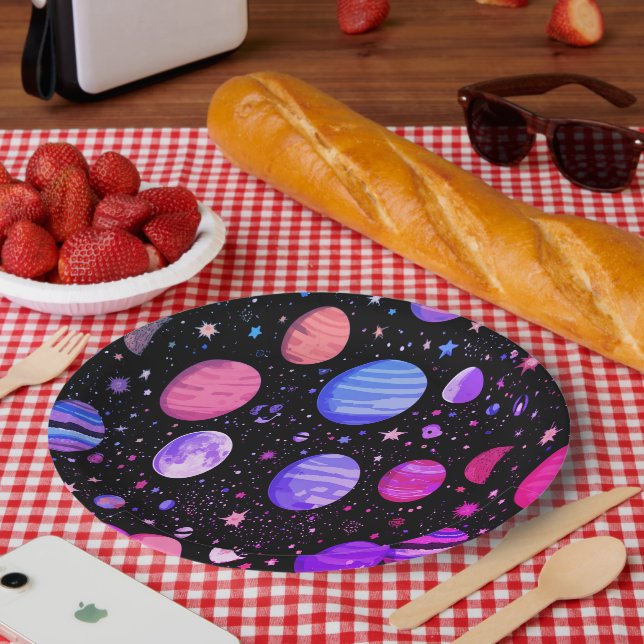 Cosmic Plates  Space-Themed Kids Dinnerware  (Picnic)
