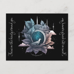 Cosmic Portal: A Surreal Gateway to the Stars Holiday Postcard