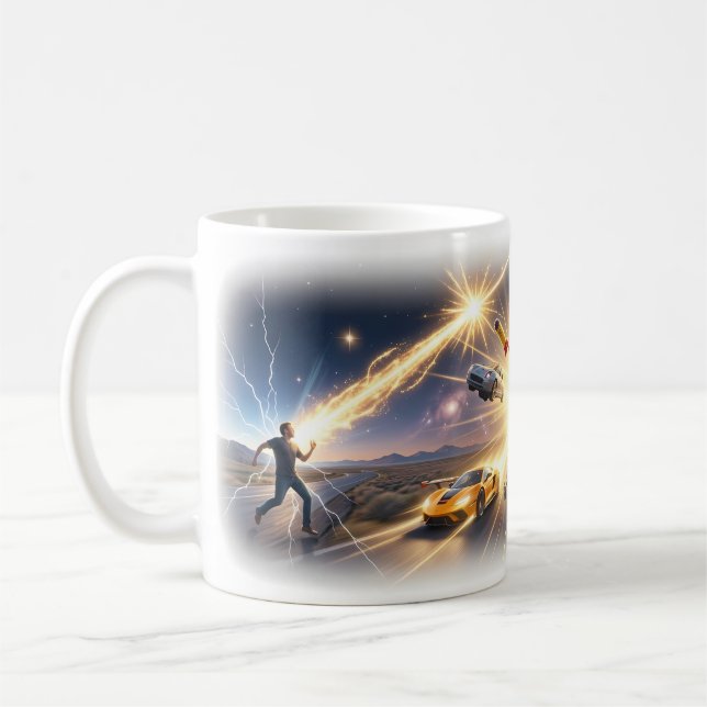 Cosmic Power Burst Adventure Art Mug (Left)