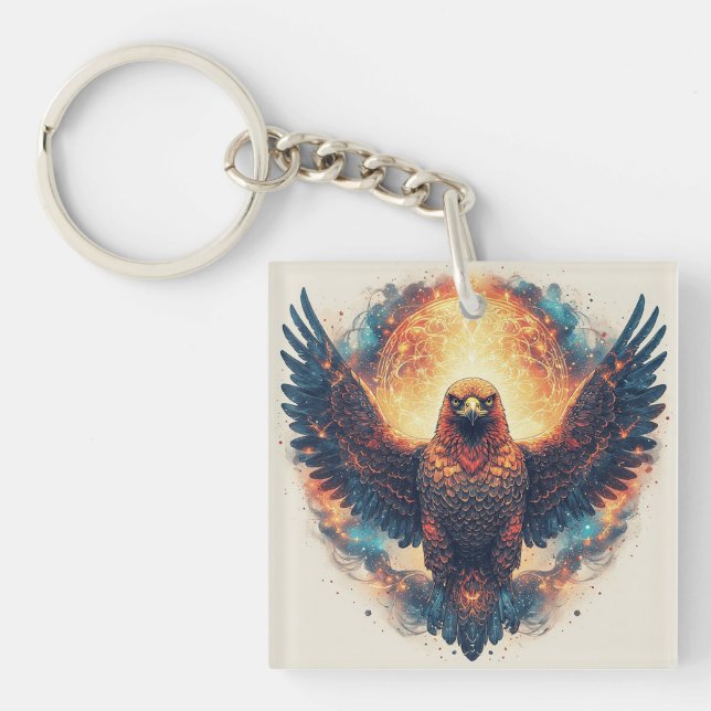 🦅 Cosmic Prism Eagle Vision Charm 🦅 Keychain (Front)