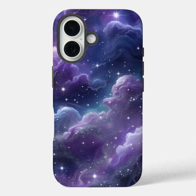 Cosmic Purple Galaxy with Glittering Stars – Dream Case-Mate iPhone Case (Back)