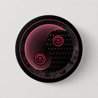 Cosmic Purple Yin Yang 2 Inch Round Button