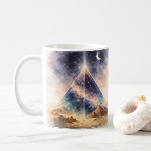 Cosmic Pyramid Ancient Egypt Inspired Coffee Mug