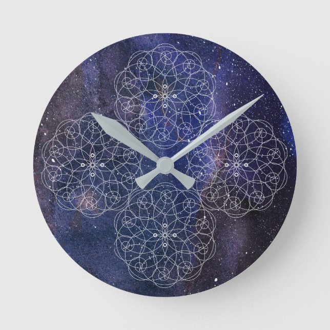 Cosmic Quartet Acrylic Wall Clock (Front)