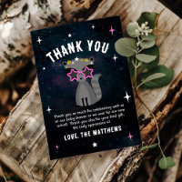 Cosmic Raccoon Wild One Pink Girl Baby Shower