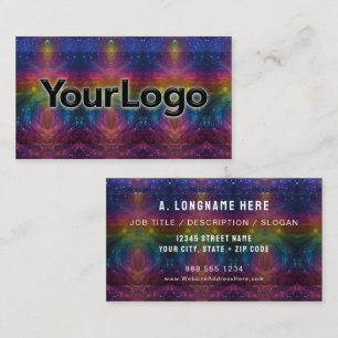Cosmic Rainbow Galaxy Reiki Healer Company Logo  Business Card