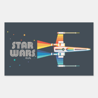 Cosmic Rainbow X-Wing Starfighter Sticker