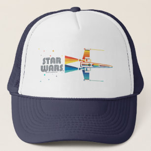 Cosmic Rainbow X-Wing Starfighter Trucker Hat