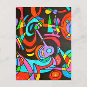 Cosmic Rays - Abstract Art Postcard