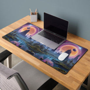 Cosmic Realms: Alien Worlds in Motion Desk Mat