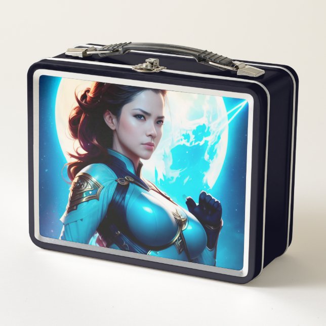 Cosmic Retro 50's Sci-Fi Nova Space Ranger Metal Lunch Box (Front)