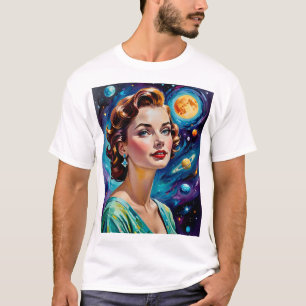 Cosmic rétro Beauté de l'espace TShirt esthétique 