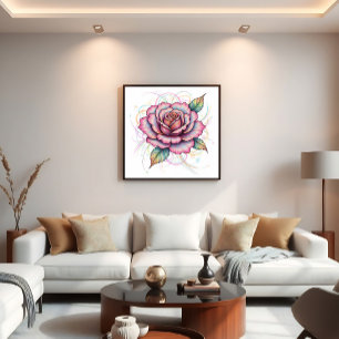 Cosmic Rose Poster