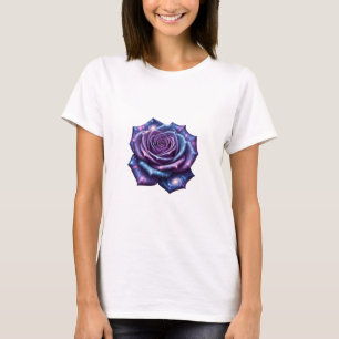 Cosmic Rose T-Shirt – Celestial Bloom in Space
