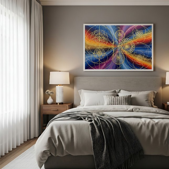 Cosmic Sacred Geometry Canvas Print (Creator Uploaded)
