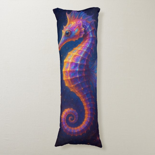 Cosmic Seahorse Body Pillow (Front Vertical)