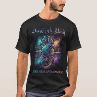 Cosmic Seahorse Compass Tee