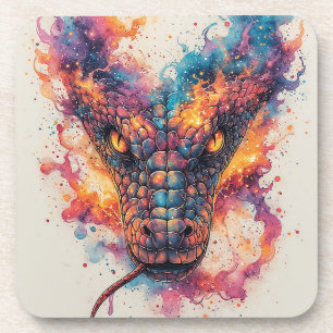 Cosmic Serpent with Glowing Scales Coaster