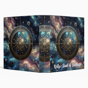 Cosmic Shield Blue Space Abstract Book of Shadows Binder