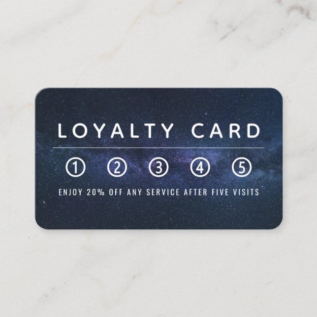 Cosmic Sky, Modern Loyalty Card (Front)