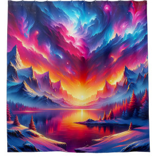 “Cosmic Sky with Fiery Sunset"