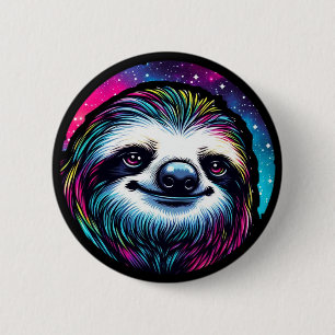 Cosmic Sloth 2 Inch Round Button