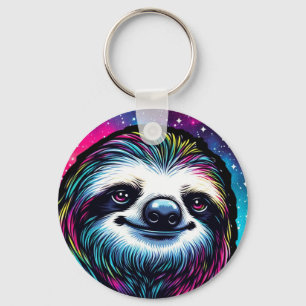 Cosmic Sloth Keychain