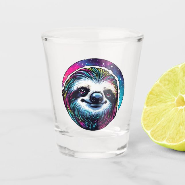 Cosmic Sloth Shot Glass (Front)