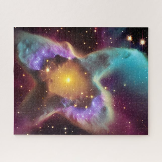 Cosmic soft pastels steam through deep outer space jigsaw puzzle (Horizontal)