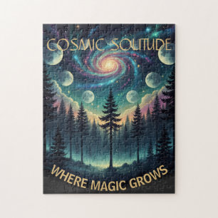 Cosmic Solitude Galaxy Forest • Moon Phases Jigsaw Puzzle