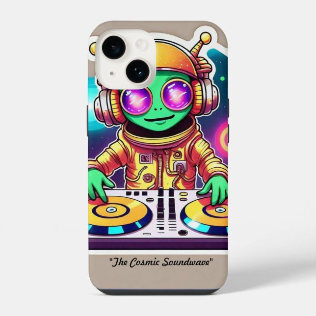 "Cosmic Soundwave Party" iPhone Case (Back)