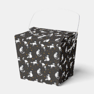Cosmic space cats and stars pattern favor box