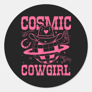 Cosmic Space Cowgirls Shirt Bachelorette Party Classic Round Sticker