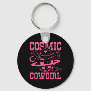 Cosmic Space Cowgirls Shirt Bachelorette Party Keychain