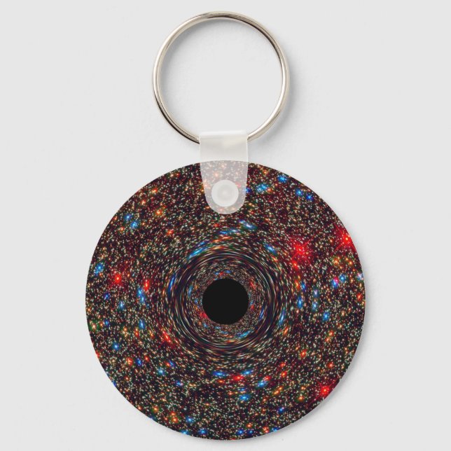 Cosmic Space Nebula Keychain - Galaxy Art Key Ring (Front)